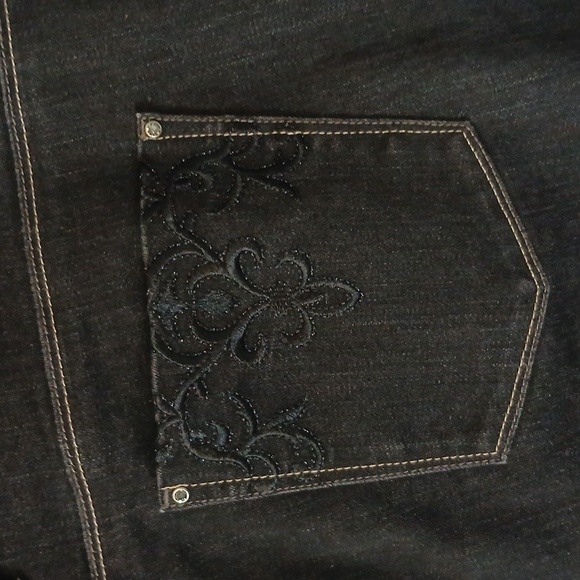 WHBM Women's Black Jeans, Slim Leg Blanc 8R - Picture 6 of 10